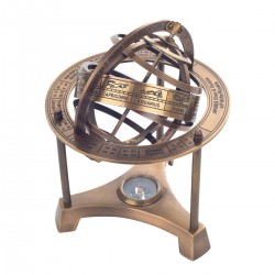 Globo armillary con br£jula 