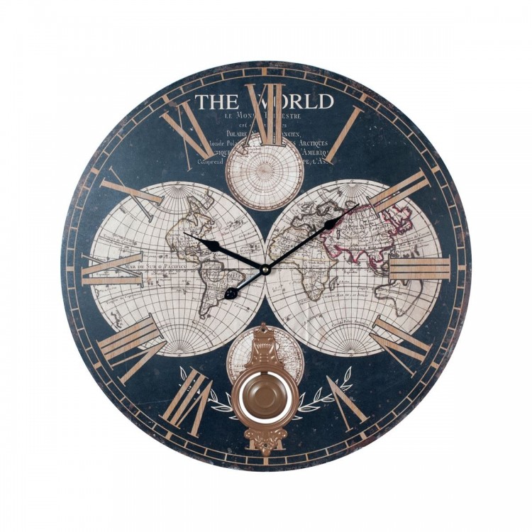 Reloj pared mundo 58cm