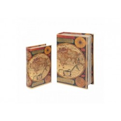 Set 2 cajas libro mundo