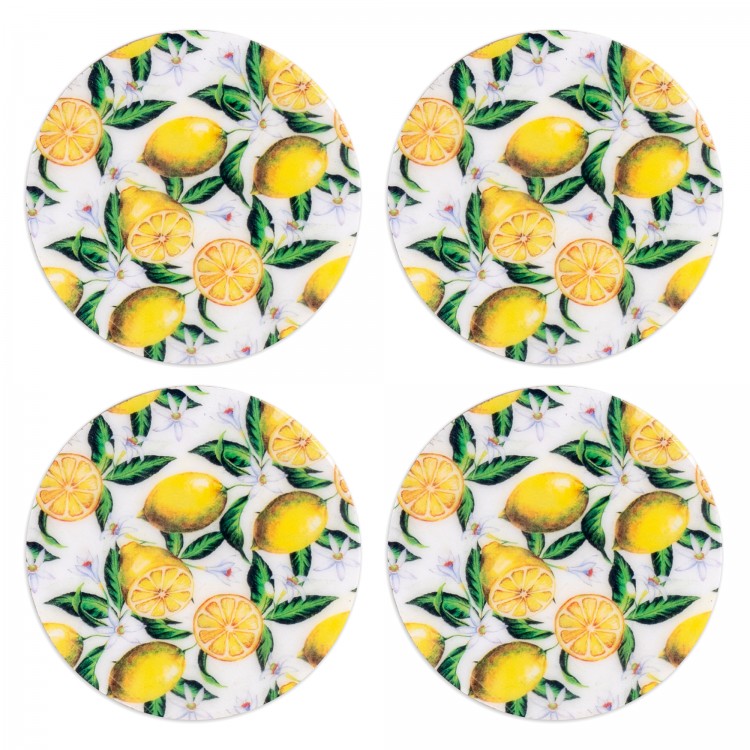 S/4 posavasos redondos limones 