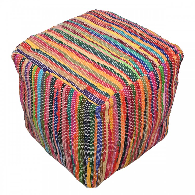 Pouf chindi multicolor 45x45x45