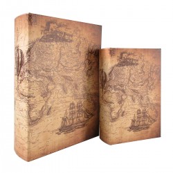S/2 caja libro mapa