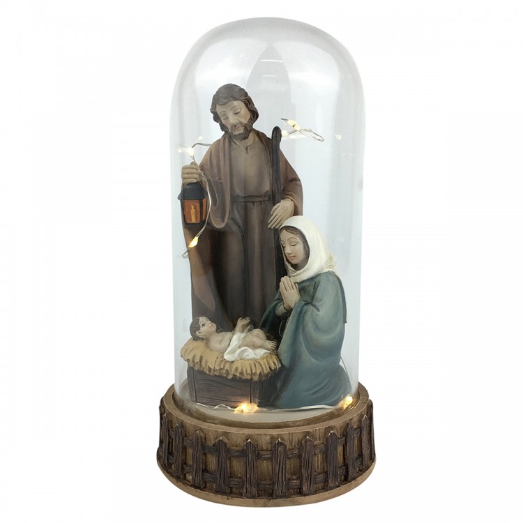 Nacimiento en campana de cristal