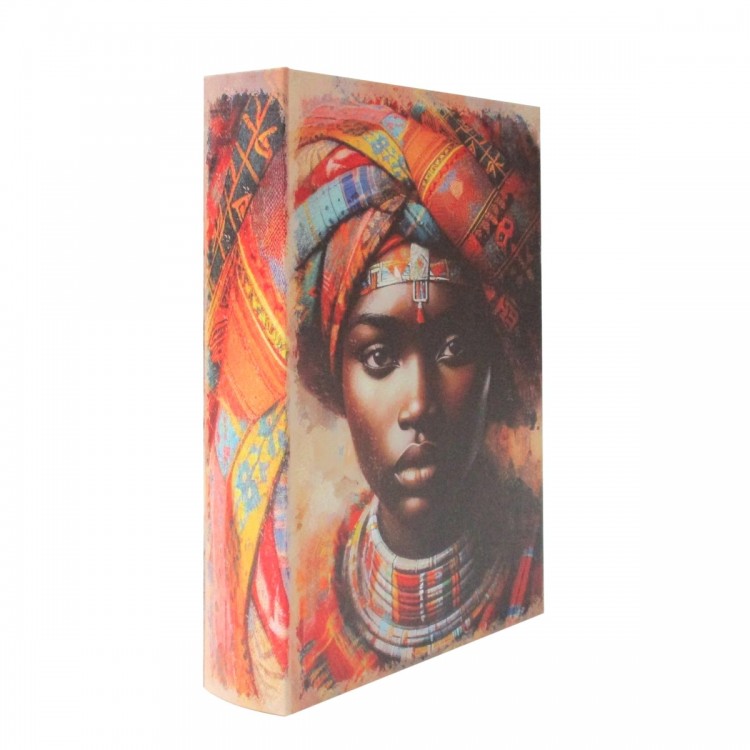 Caja libro africana