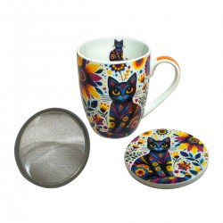 Mug gato 4 dif. c/caja regalo