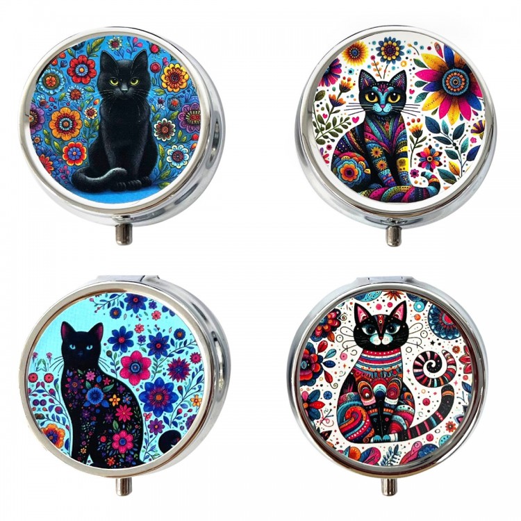 Pastillero gato 4 dif.