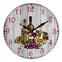 Reloj uva y vino 34 ctm.