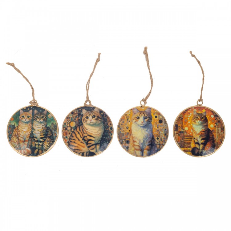 Colgante gato 4 dif.