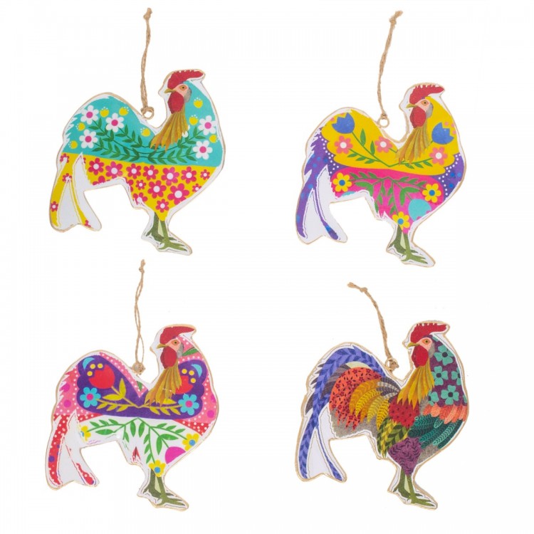 Colgante gallo 3 dif.