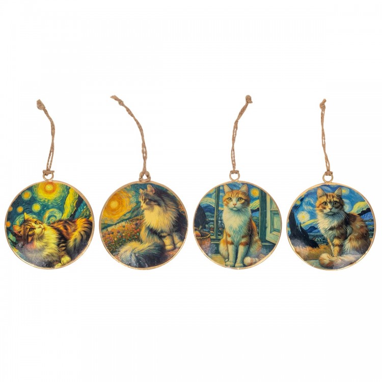 Colgante gato 4 dif.