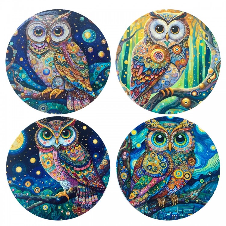 Posavasos buho 4 dif.