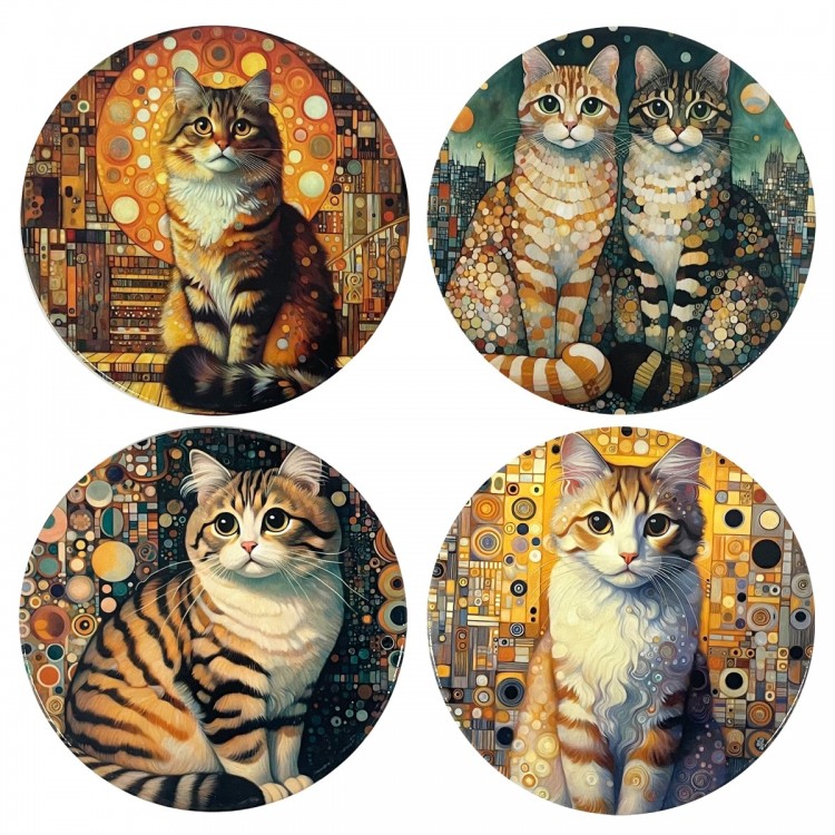 Posavasos gato 4 dif.