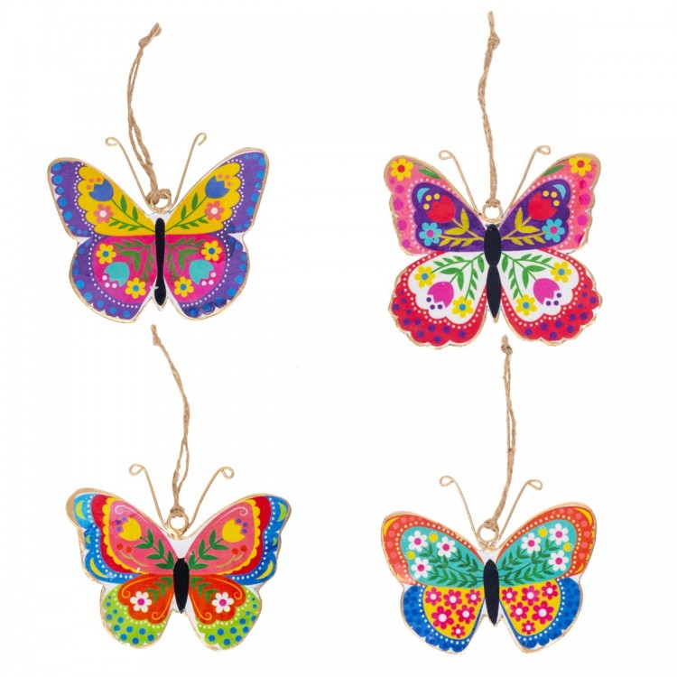 Colgante mariposa 4 dif.