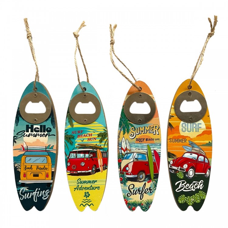 Abridor botellas tabla surf 4 dif.