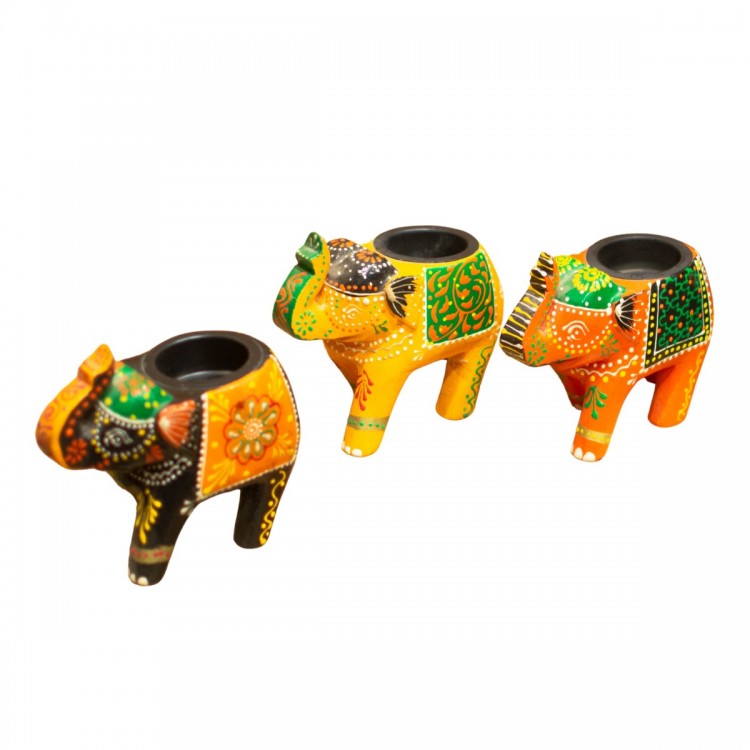 Elefante portavelas 6 dif.