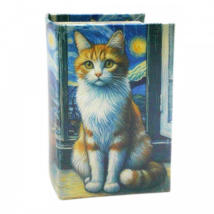 Caja libro gato