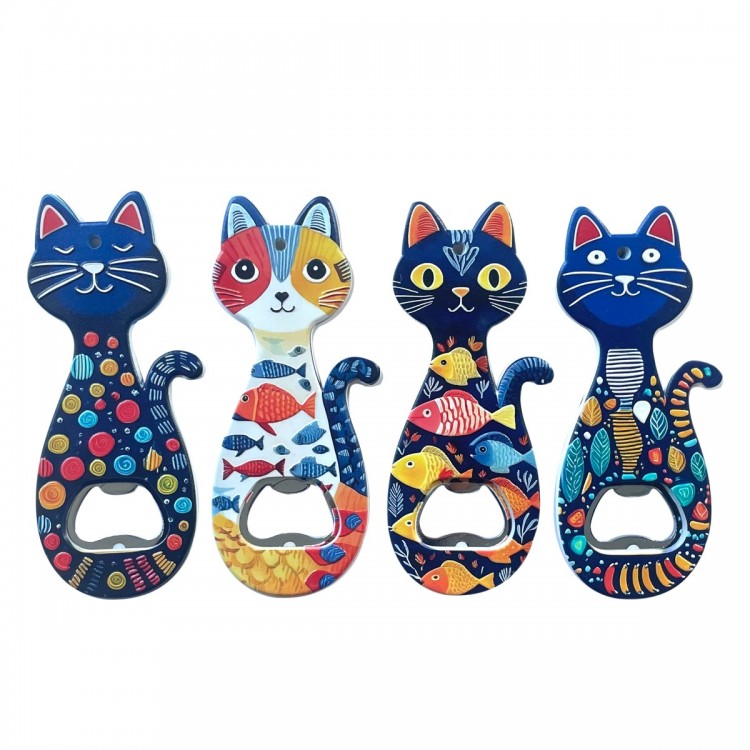 Magnetico abridor botellas gato 4 dif.