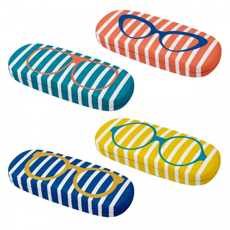 Estuche gafas rayas 4 dif.