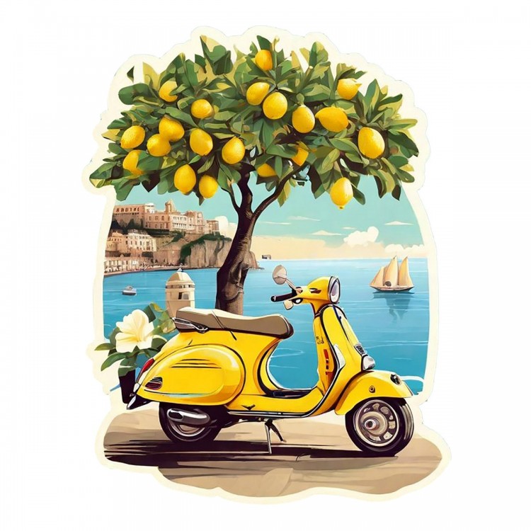 Placa pared moto vespa