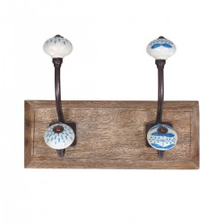 Percha 2 pomos doble