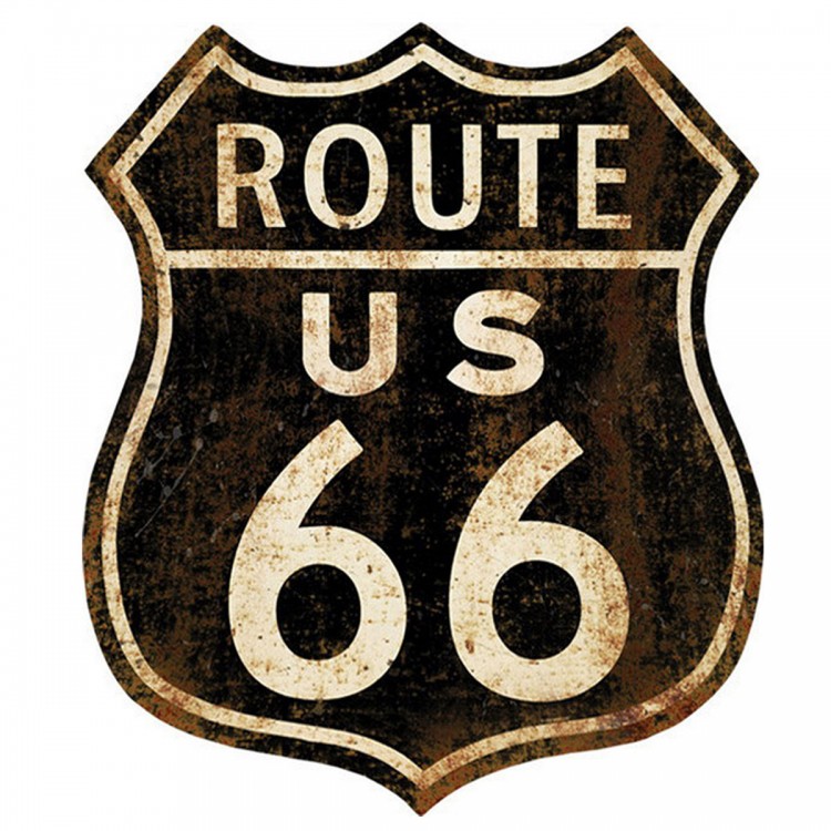 Placa pared route 66