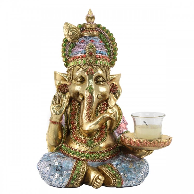 Portavelas ganesh sentado