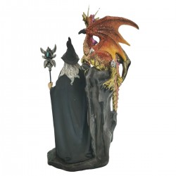 Mago con dragon