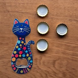 Magnetico abridor botellas gato 4 dif.