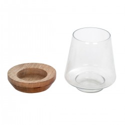 Jarron portavelas gra.