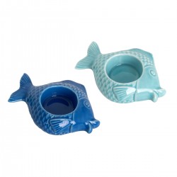 Portavelas pez 2 dif.