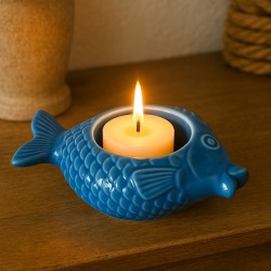 Portavelas pez 2 dif.