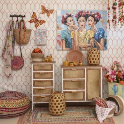 Alfombra multicolor rect90x150