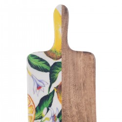 Tabla ovalada limones