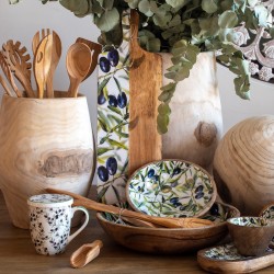 Tabla ovalada aceitunas