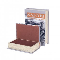 OFERTA *set 2 cajas libro safari zebra