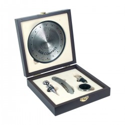 Caja 4pcs.vino c/brujula