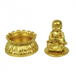 Buda con caja dorado
