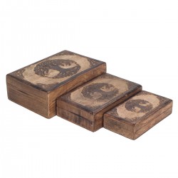 Set 3 cajas rect. arbol vida