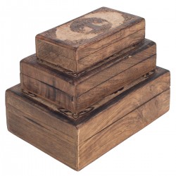 Set 3 cajas rect. arbol vida