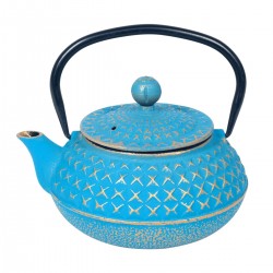 Tetera 0,6l azul y dorado