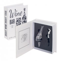 Caja libro set vino 4 pcs