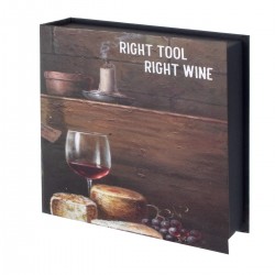 Caja libro set vino 4 pcs