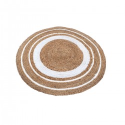 Alfombra trenzada de yute