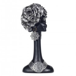 Figura cabeza africana rosas