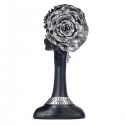 Figura cabeza africana rosas