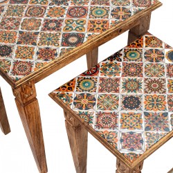 Set 3 mesas arbol de  la vida