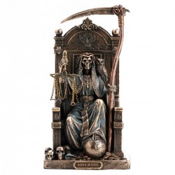 Santa muerte con scythe y balanza