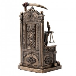 Santa muerte con scythe y balanza