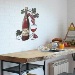 Adorno pared vino