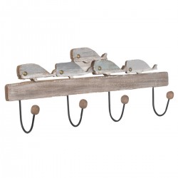 Percha 4 pomos peces